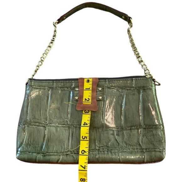 Kate Spade Wellesley Byrd Shoulder Bag – Green Croc Embossed, Gold Hardware, EUC - Picture 8 of 9